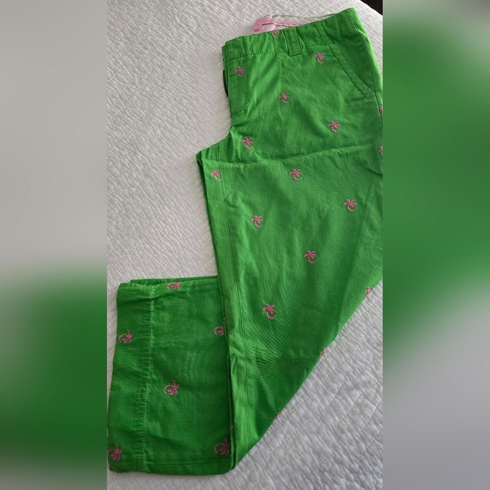 Lilly Pulitzer Palm Tree Capri Pants NWOT SIZE 2